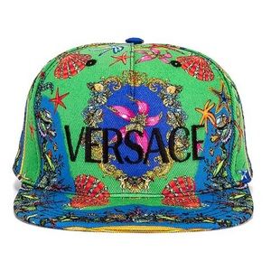 VERSACE Tresor De La Mer Logo Embroidered Cap NWOT